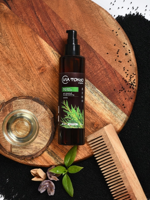 

VIA TOKYO ORGANIC Black Seed & Tea Tree Oil Hair Oil - 200 ml, Na