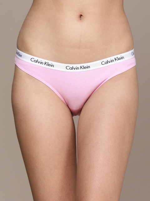 

Calvin Klein Underwear Women Pink Solid Low-Rise Bikini Briefs D1618TOE