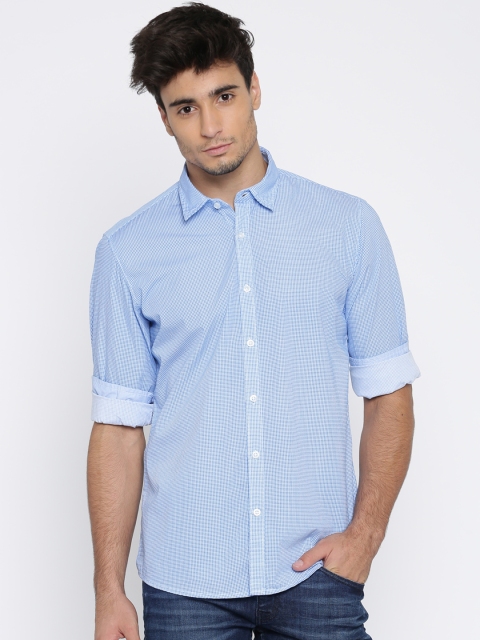 

Pepe Jeans Men Blue Printed Semi Fit Casual Shirt