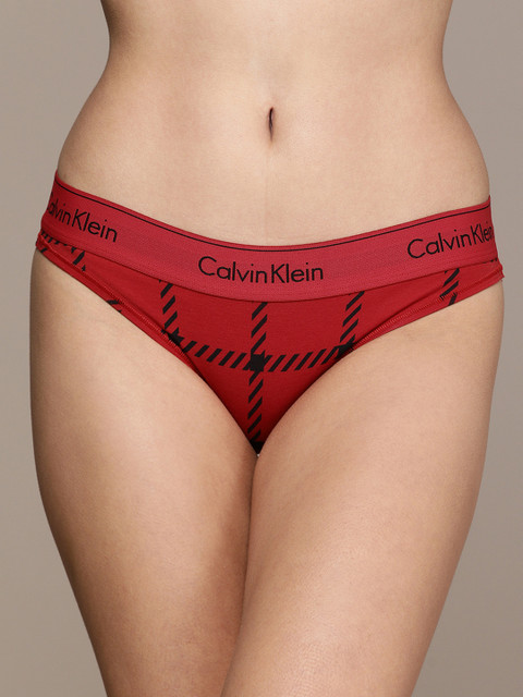 

Calvin Klein Underwear Women Red & Black Printed Bikini- QF6862VGM