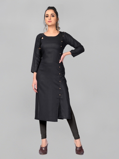 

Fashion FRICKS Women Black Angrakha Kurta