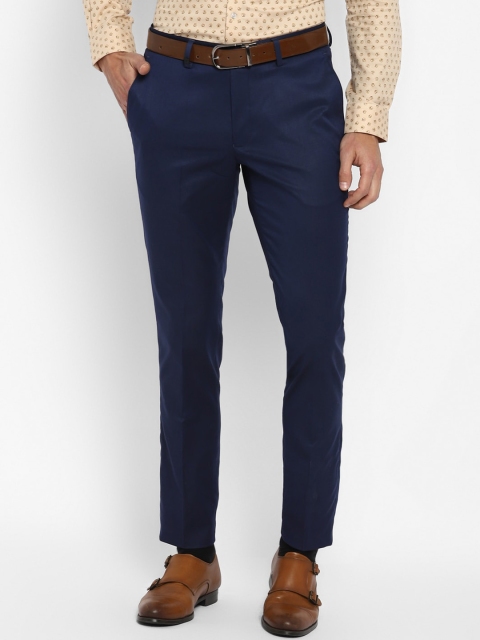 

Turtle Men Navy Blue Slim Fit Formal Trousers