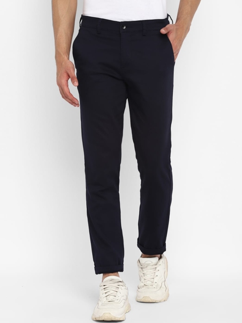 

Turtle Men Navy Blue Skinny Fit Chinos Trousers