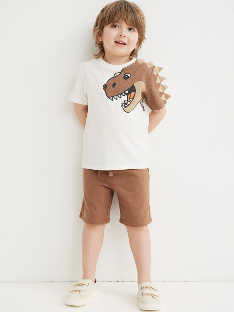 

H&M Boys Brown & White Printed Co-Ords