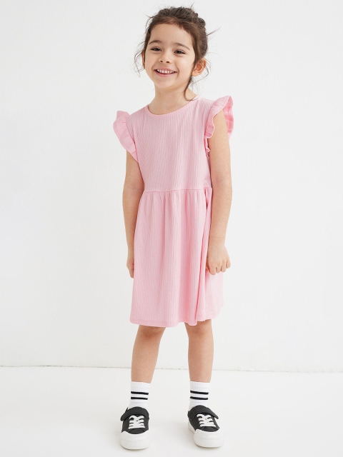 

H&M Girls Pink Ribbed Jersey Dress