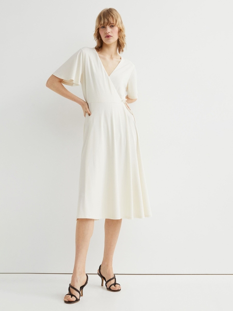 

H&M Women White Wrap Dress