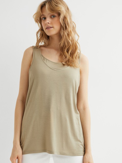 

H&M Pack Of 2 Beige & Pink MAMA Nursing Vest Tops