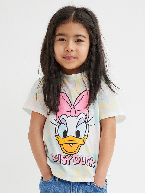

H&M Girls Multicoloured Daisey Duck Motif-Front Top, Multi
