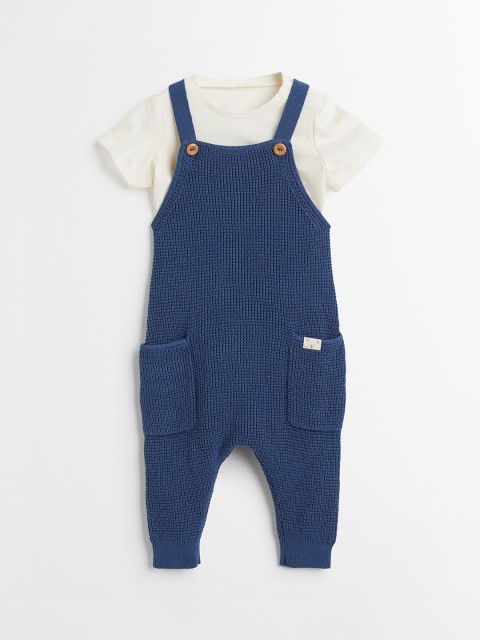 

H&M Boys Boys Blue & White 2-Piece Cotton Set