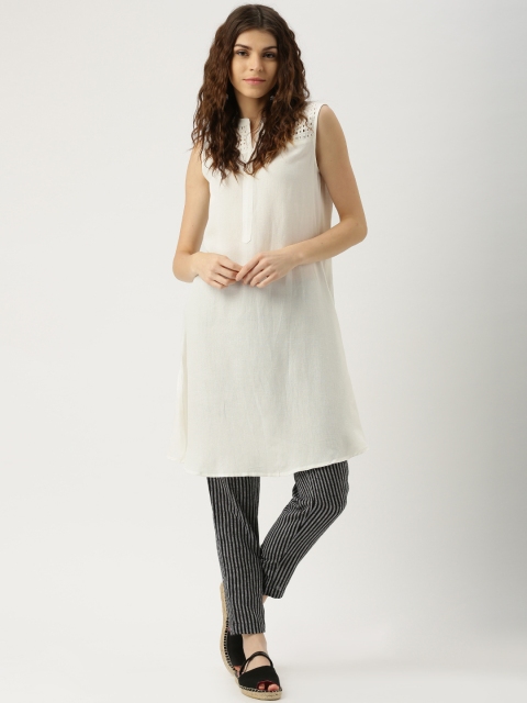 

IMARA White Straight Kurta
