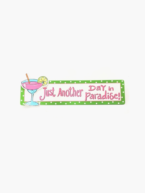 

Home Centre Corsica White & Pink Paradise Wooden Plaque, Multi