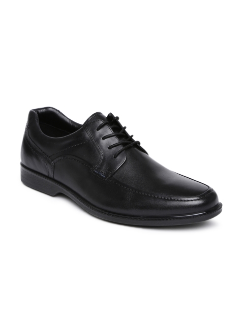 

Hush Puppies Men Black Epworth Leather Derby Shoes