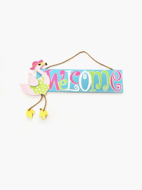 

Home Centre Multi-Colored Welcome Printed Wooden Plaque Wall Decor