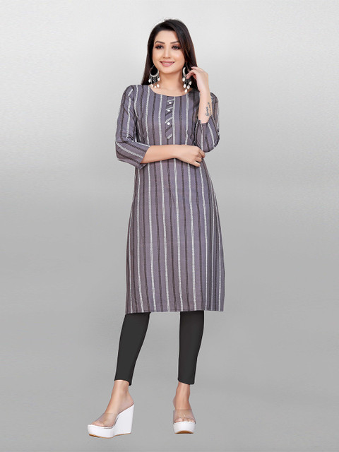 

Fashion FRICKS Women Grey Printed Kurta