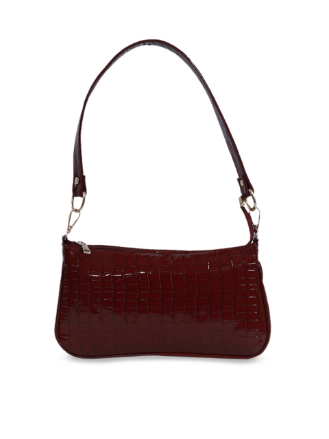 

FABBHUE Red Textured PU Structured Sling Bag with Quilted