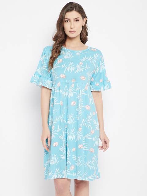 

Camey Blue Printed Nightdress