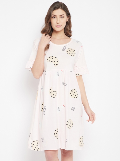 

Camey Pink Printed Nightdress
