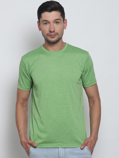 

Melangebox Men Green Solid T-shirt