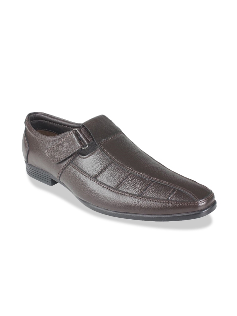 

Vardhra Men Brown Leather Shoe-Style Sandals