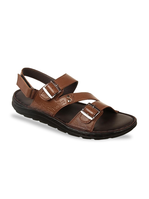 

Vardhra Men Brown Leather Comfort Sandals