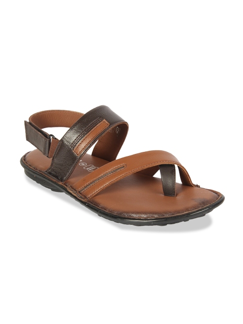 

Vardhra Men Tan Leather Comfort Sandals