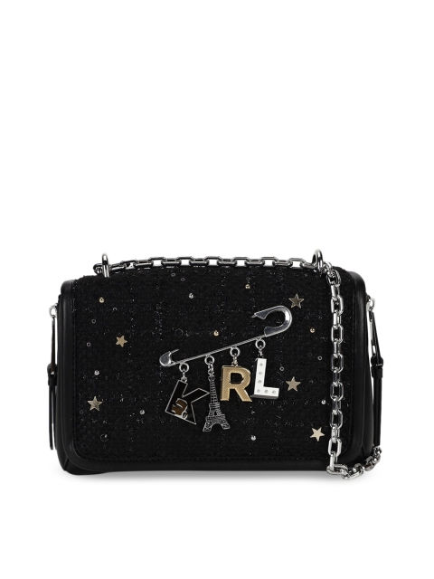 

Karl Lagerfeld Multicoloured Embellished Leather Structured Sling Bag, Multi