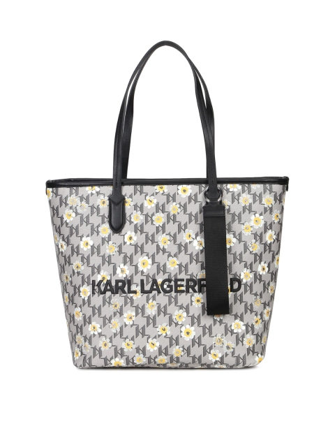 

Karl Lagerfeld Grey Floral Printed Shopper Shoulder Bag