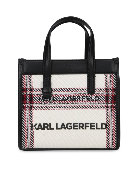 

Karl Lagerfeld White Leather Structured Handheld Bag