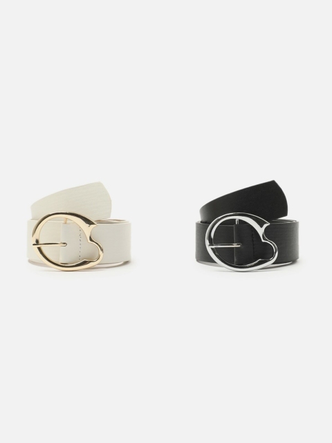 

Trendyol Women Pack of 2 Belts, Black