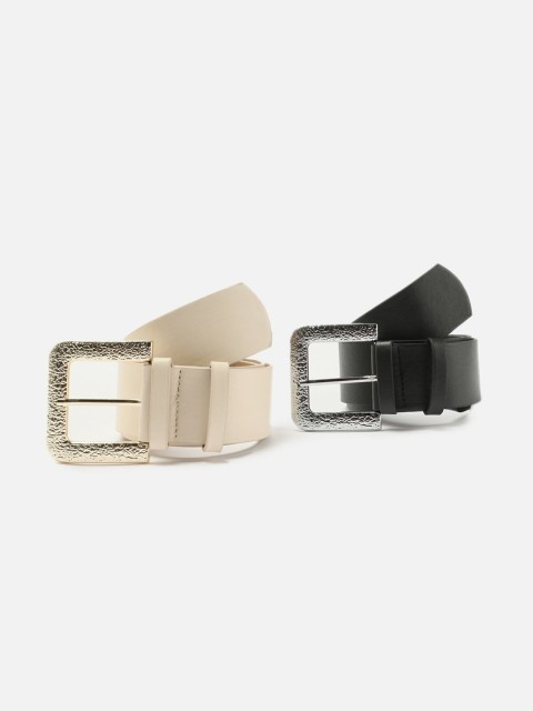 

Trendyol Women Pack of 2 Belts, Black