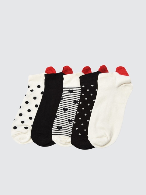 

Trendyol Pack of 5 Patterned Ankle-Length Socks, Navy blue