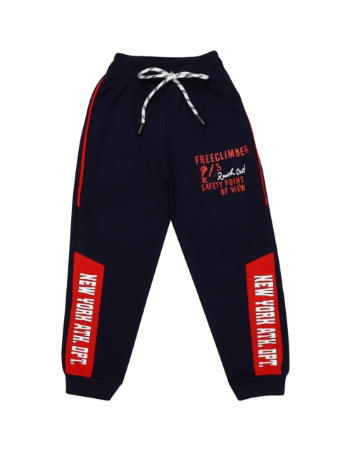 

V-Mart Boys Navy Blue Printed Cotton Joggers