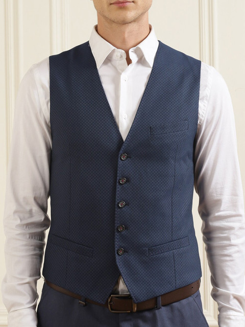 

Ted Baker Men Navy Blue Longline Denim Jacket