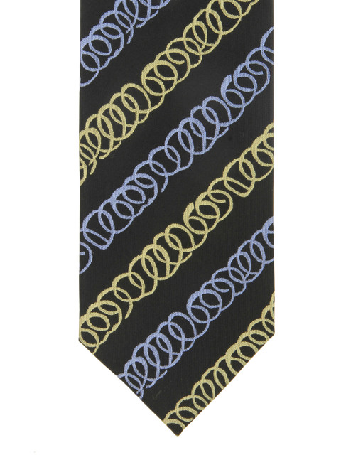 

Alvaro Castagnino Black & Yellow Patterned Silk Tie