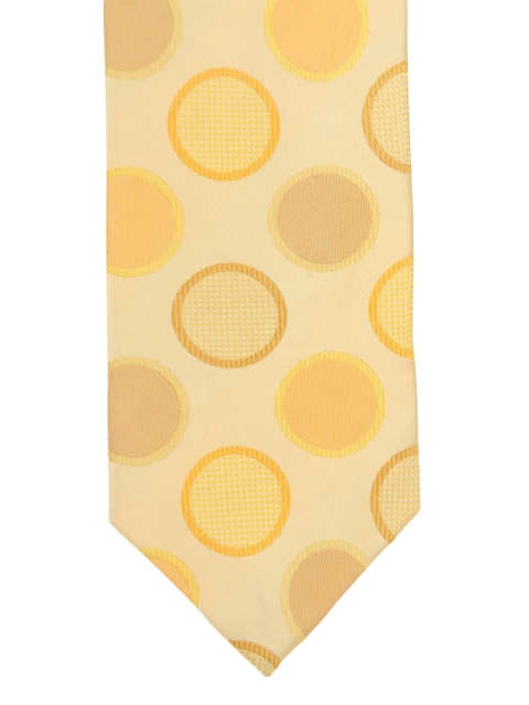 

Alvaro Castagnino Yellow Polka Dot Patterned Silk Tie