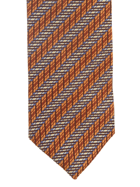 

Alvaro Castagnino Brown Patterned Silk Tie