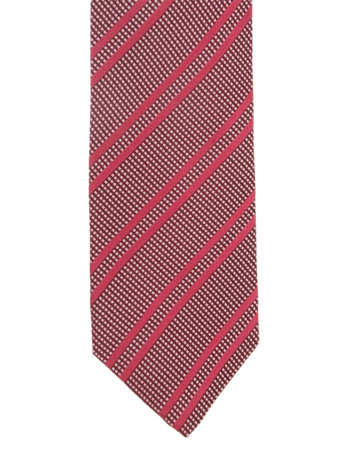 

Alvaro Castagnino Maroon Silk Striped Tie