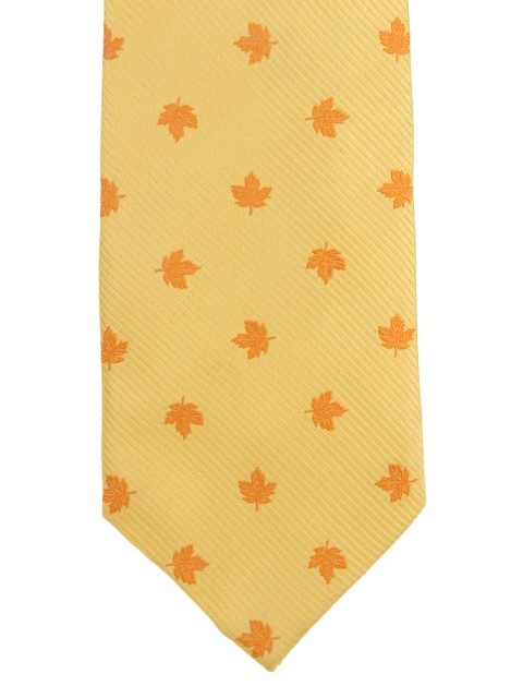 

Alvaro Castagnino Yellow Silk Patterned Tie