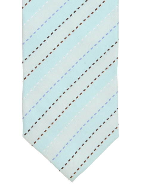 

Alvaro Castagnino Blue Silk Striped Tie, Pink