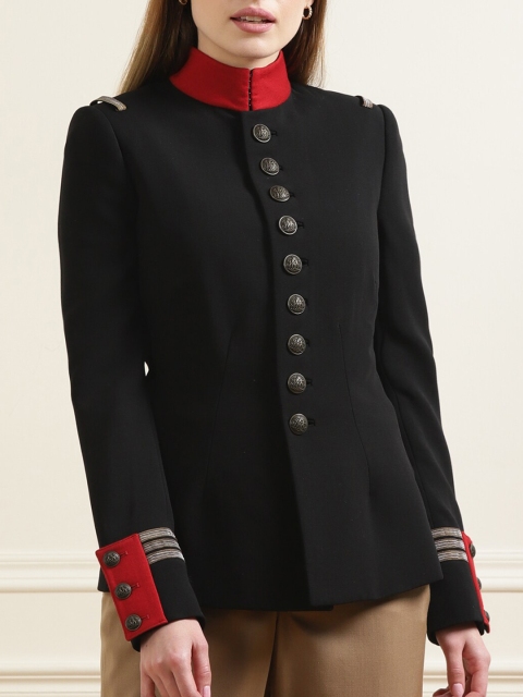 

Polo Ralph Lauren Women Black Solid Tailored Jacket