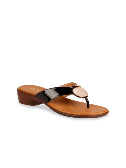 

Rocia Women Black & Brown Comfort Sandals