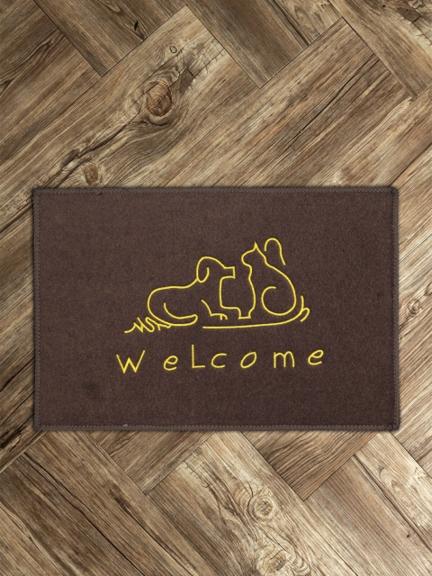 

Florida Brown & Yellow Printed Anti-Skid Doormat