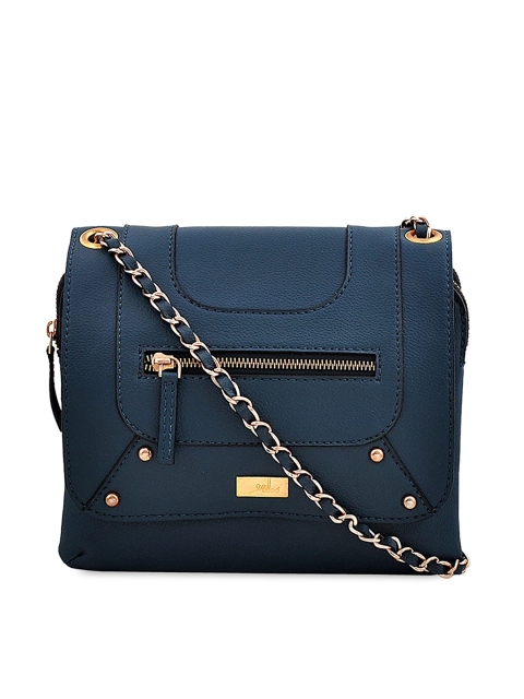 

yelloe Blue Structured Sling Bag