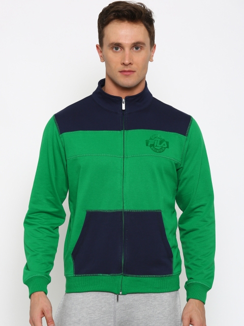 

FILA Green & Navy Colourblocked Sporty Jacket