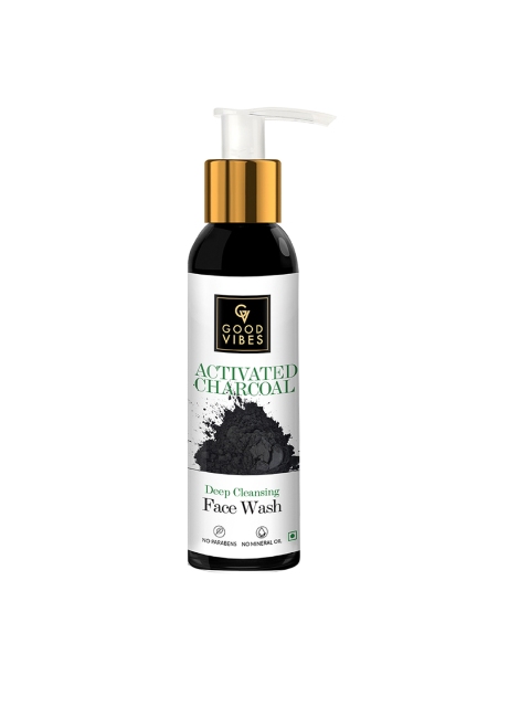 

Good Vibes Activated Charcoal Deep Cleansing Face Wash - 120 ml, White