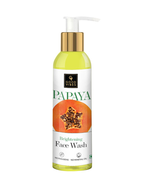 

Good Vibes Papaya Brightening Face Wash - 120 ml, Yellow
