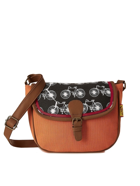 

Kanvas Katha Multicoloured Printed Structured Sling Bag, Multi