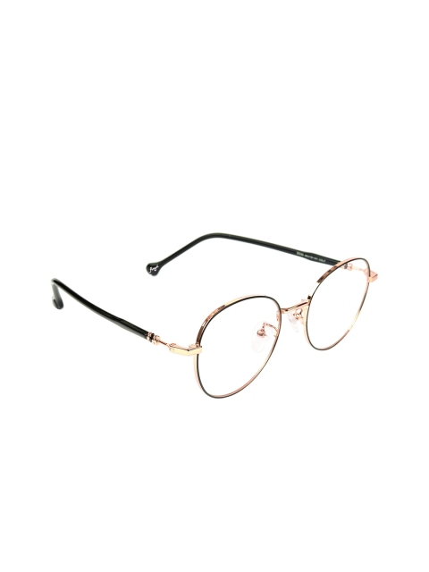 

Floyd Unisex Clear Lens & Gold Round Sunglasses with UV Protected Lens 35039_Rgld_Blk