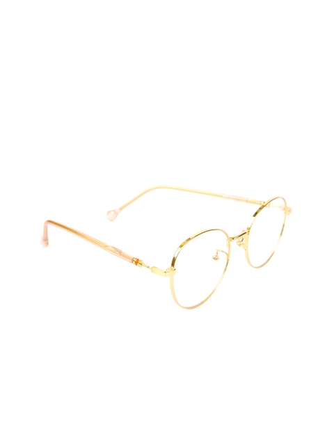 

Floyd Unisex Clear Lens & Gold-Toned Round Sunglasses with UV Protected Lens 35039_Gld_Trp