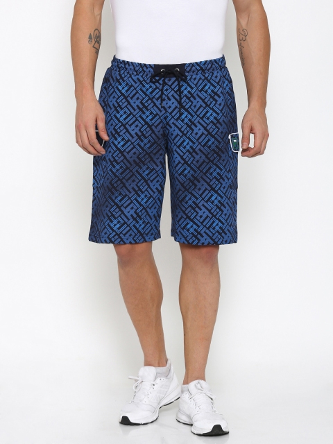 

FILA Men Blue Printed Sports Shorts